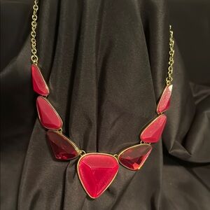Elegant Red and Gold Necklace